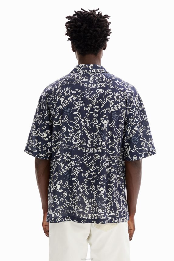 Men DesigualIllustration resort shirt Clothing 68X2401605