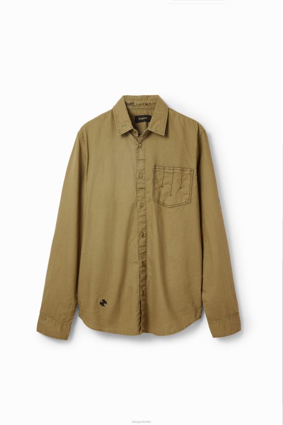 Men DesigualLong-sleeve embroidered shirt Clothing 68X2401595