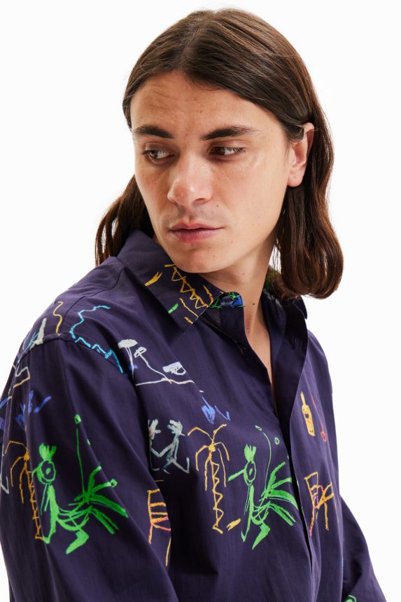 Men DesigualLong-sleeve illustration shirt Clothing 68X2401526