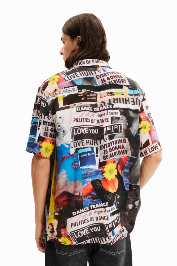 Men DesigualNewspaper resort shirt Clothing 68X2401553