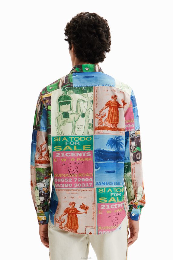 Men DesigualPatchwork stamp shirt Clothing 68X2401672