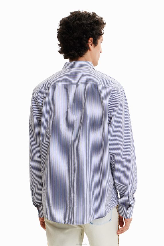 Men DesigualPatchwork striped shirt Clothing 68X2401578