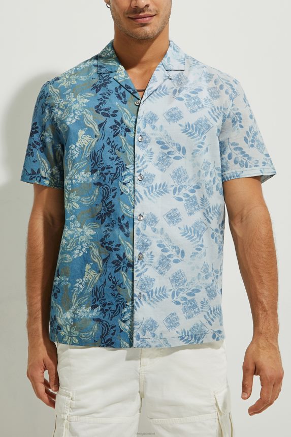 Men DesigualShort sleeve shirt flowers Clothing 68X2401697