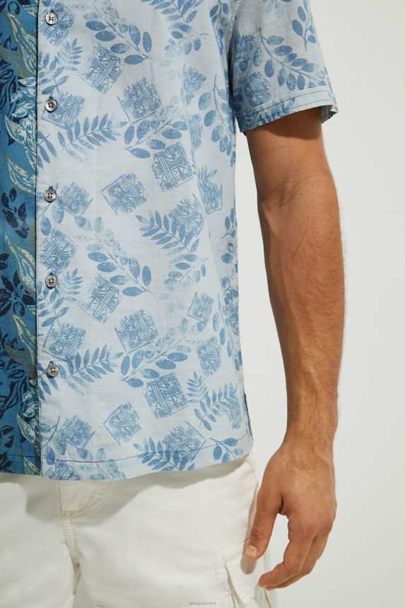 Men DesigualShort sleeve shirt flowers Clothing 68X2401697