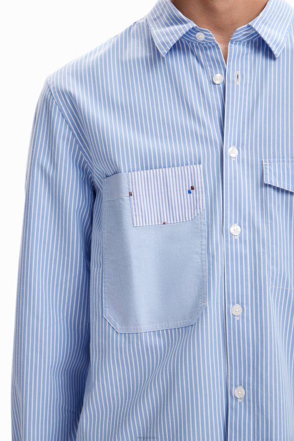 Men DesigualStriped pockets shirt Clothing 68X2401581