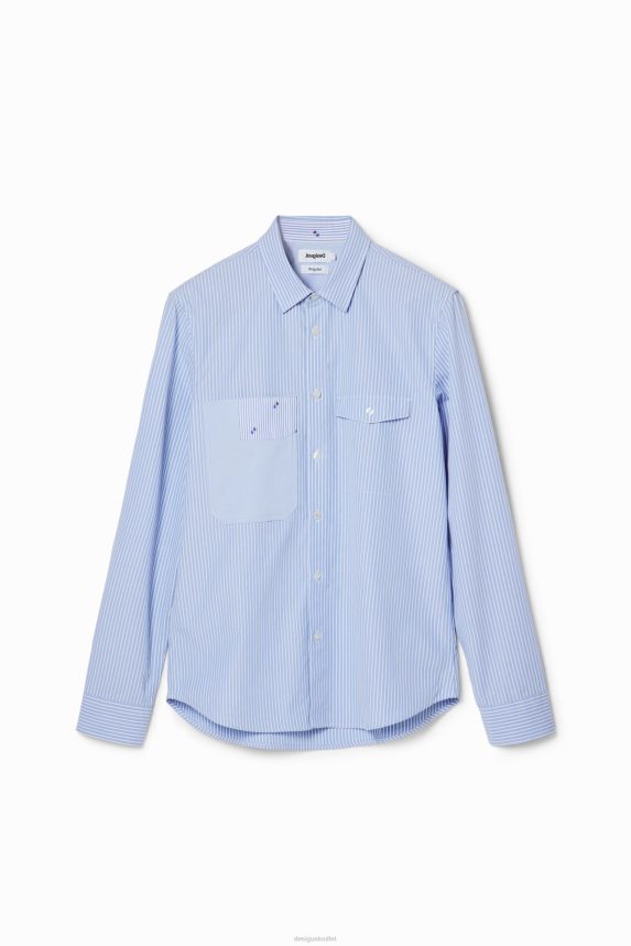 Men DesigualStriped pockets shirt Clothing 68X2401581
