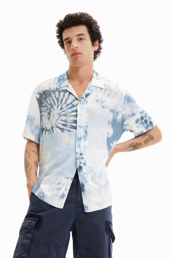 Men DesigualTie-dye resort shirt Clothing 68X2401585