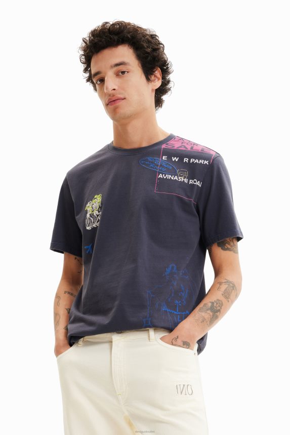 Men DesigualArty embroidered T-shirt Clothing 68X2401554