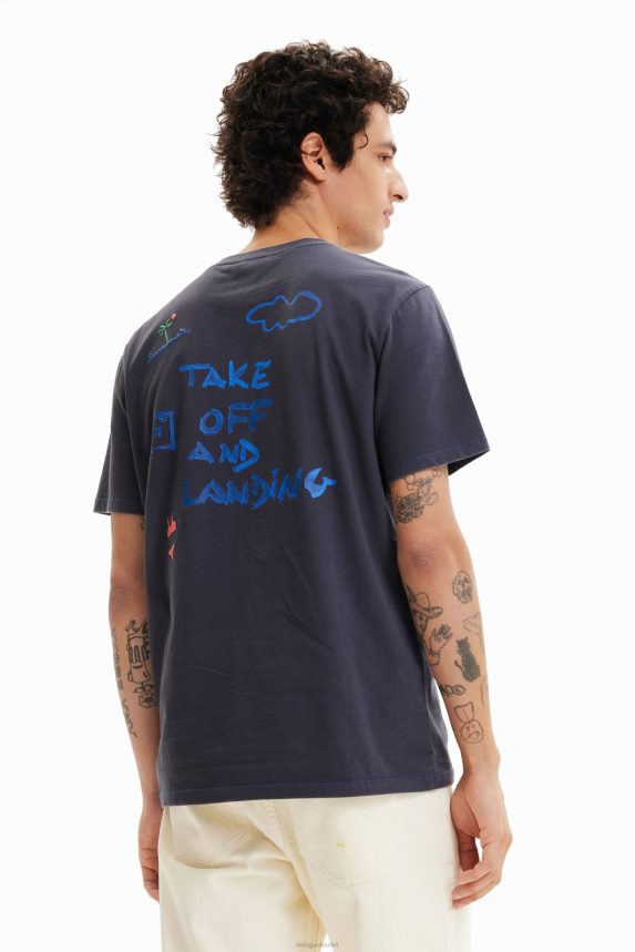 Men DesigualArty embroidered T-shirt Clothing 68X2401554