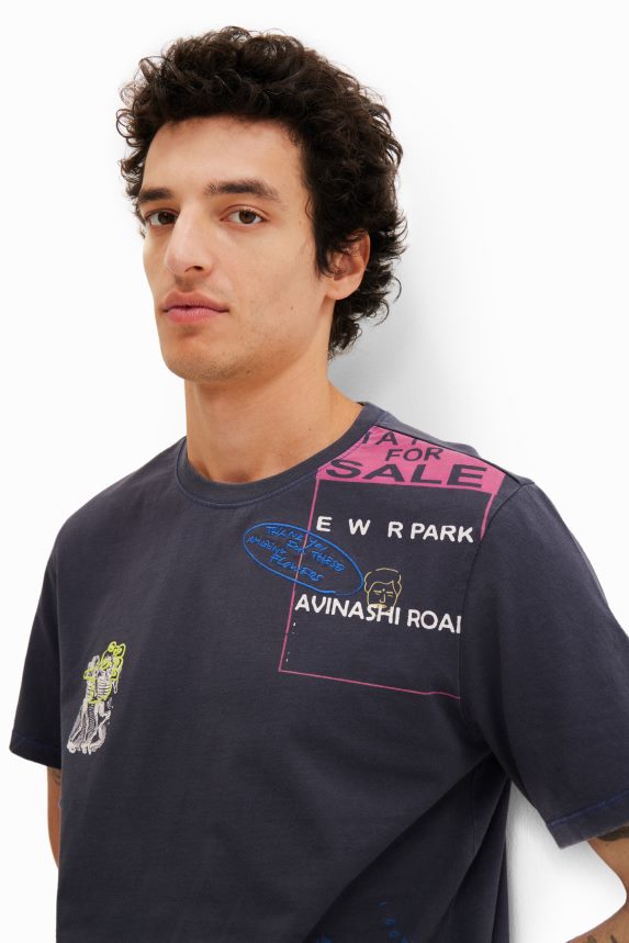 Men DesigualArty embroidered T-shirt Clothing 68X2401554