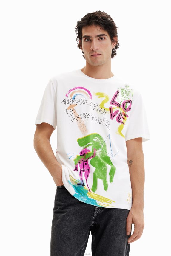 Men DesigualArty illustration T-shirt Clothing 68X2401523