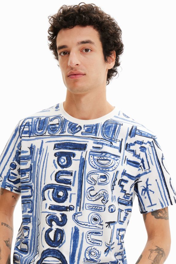 Men DesigualArty logo T-shirt Clothing 68X2401592