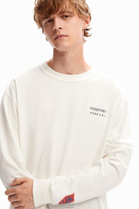 Men DesigualArty messages T-shirt Clothing 68X2401634