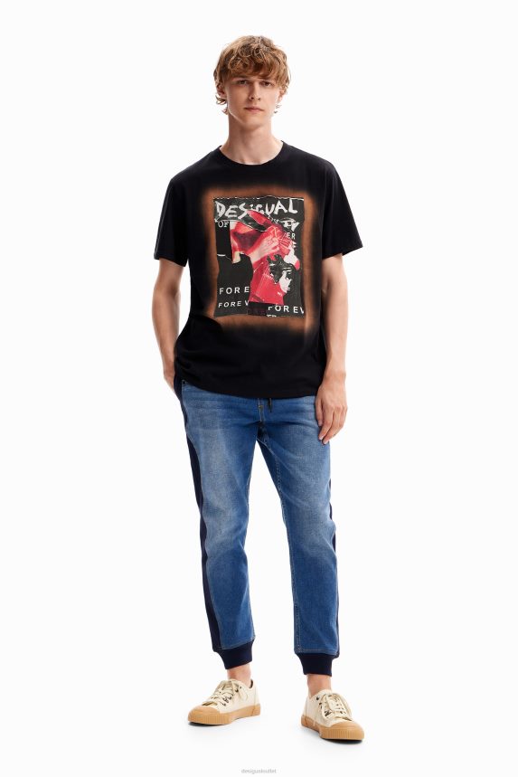 Men DesigualCollage patch T-shirt Clothing 68X2401618