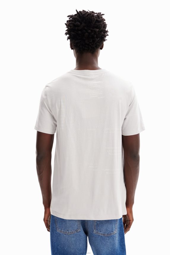 Men DesigualCotton newspaper T-shirt Clothing 68X2401630