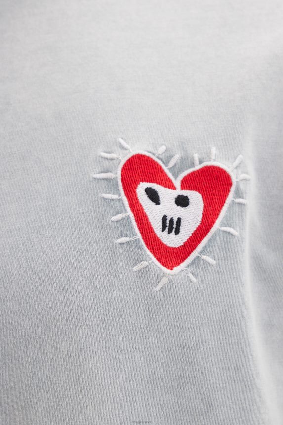 Men DesigualEmbroidered heart T-shirt Clothing 68X2401567