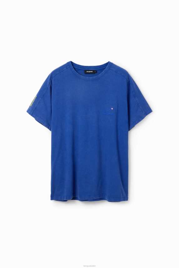 Men DesigualEmbroidered plain T-shirt Clothing 68X2401690