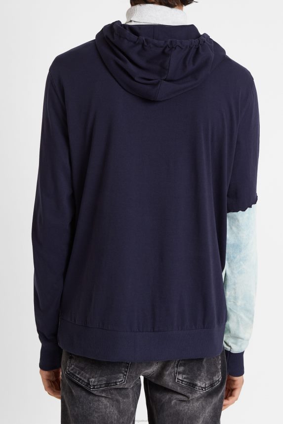 Men DesigualHybrid T-shirt hood Clothing 68X2401563