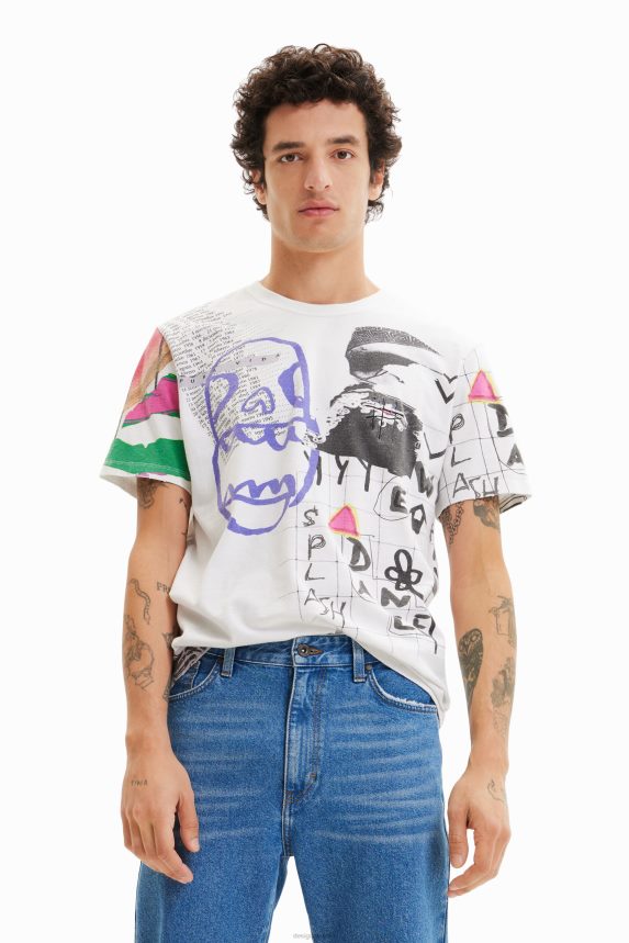 Men DesigualIllustration T-shirt Clothing 68X2401576