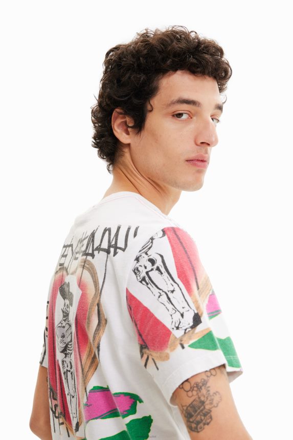Men DesigualIllustration T-shirt Clothing 68X2401576