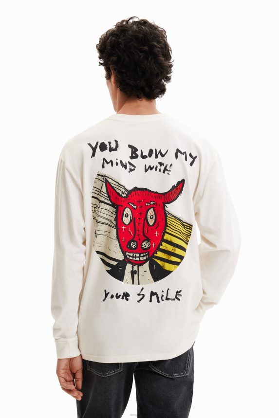 Men DesigualLong-sleeve illustration T-shirt Clothing 68X2401545