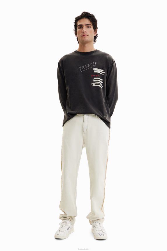 Men DesigualLong-sleeve oversize T-shirt Clothing 68X2401542