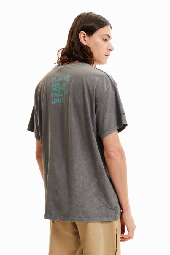 Men DesigualOversize flower T-shirt Clothing 68X2401656