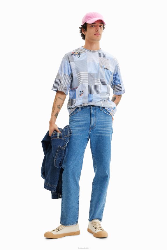 Men DesigualPatchwork embroidered T-shirt Clothing 68X2401689