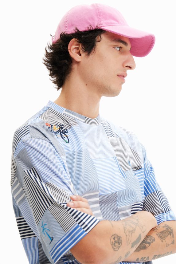Men DesigualPatchwork embroidered T-shirt Clothing 68X2401689