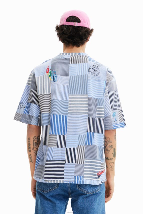 Men DesigualPatchwork embroidered T-shirt Clothing 68X2401689