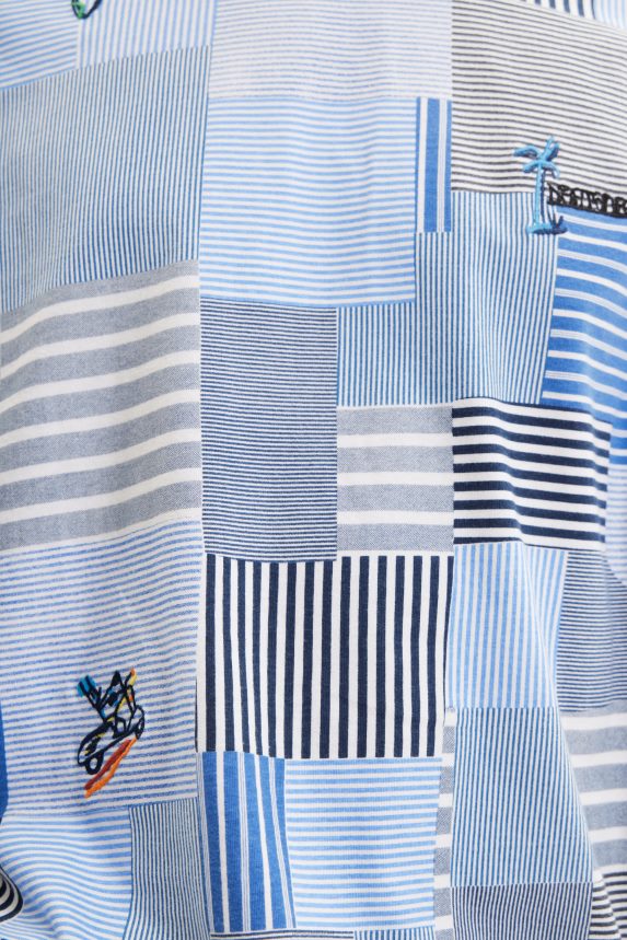 Men DesigualPatchwork embroidered T-shirt Clothing 68X2401689