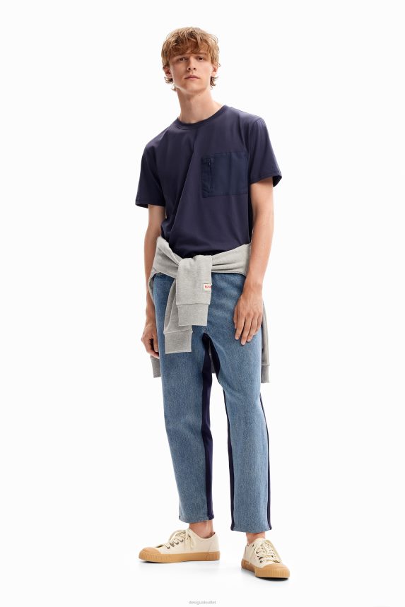 Men DesigualPlain pocket T-shirt Clothing 68X2401610