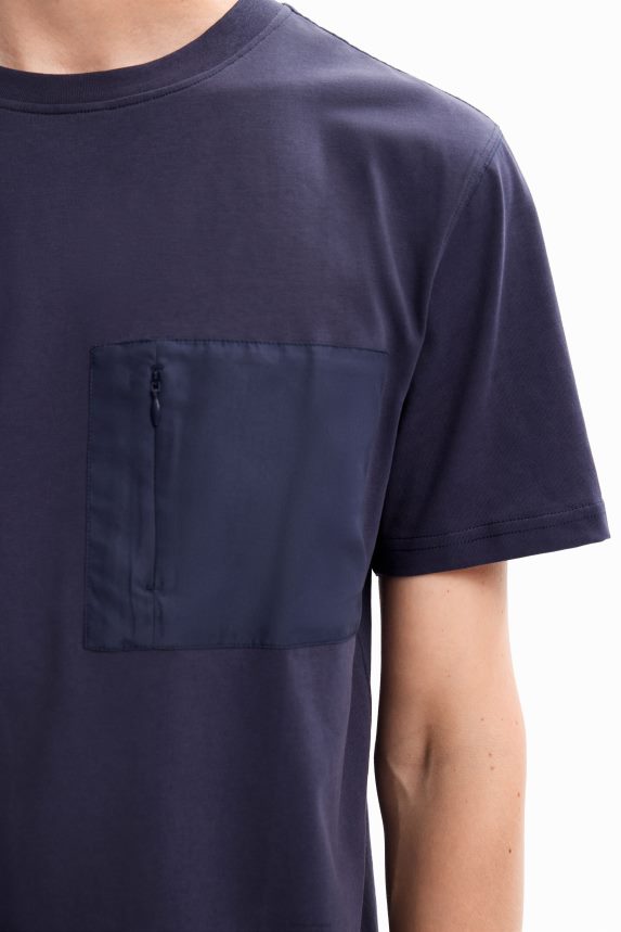 Men DesigualPlain pocket T-shirt Clothing 68X2401610