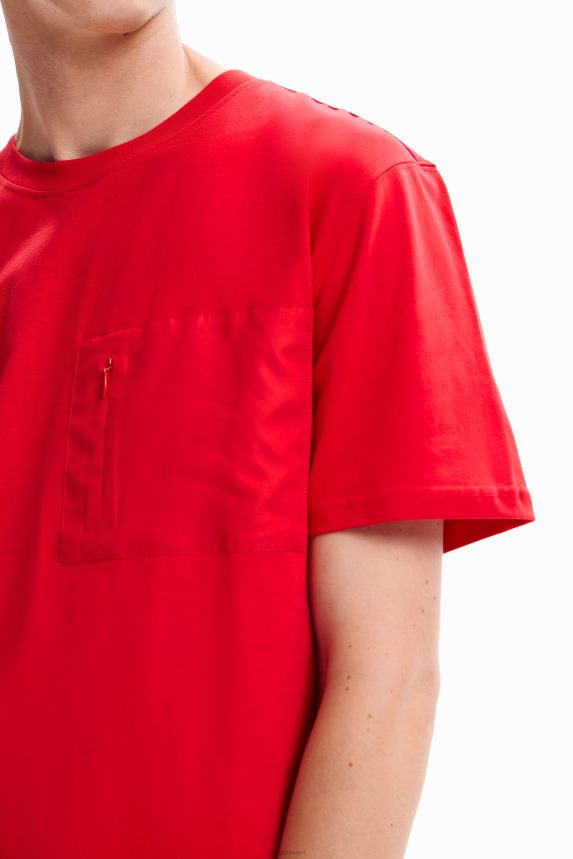 Men DesigualPlain pocket T-shirt Clothing 68X2401611