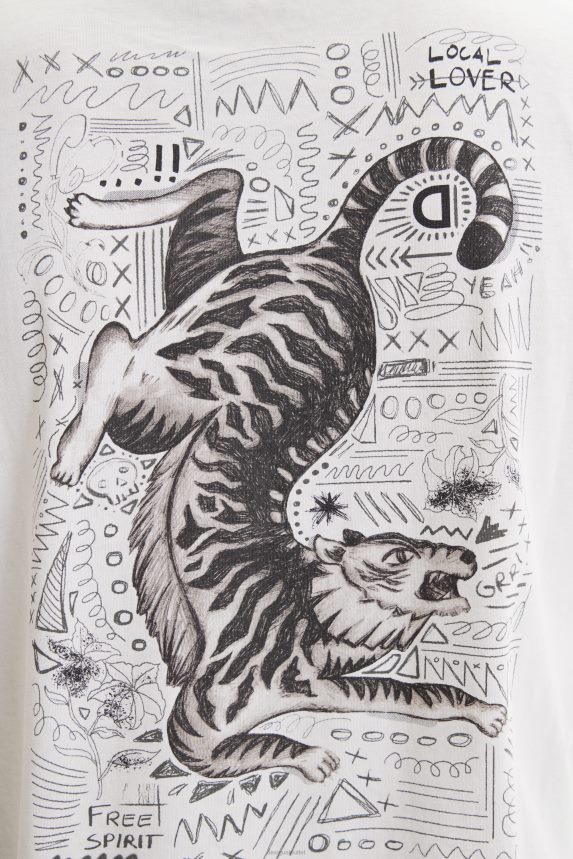 Men DesigualPrint and patch T-shirt Clothing 68X2401693