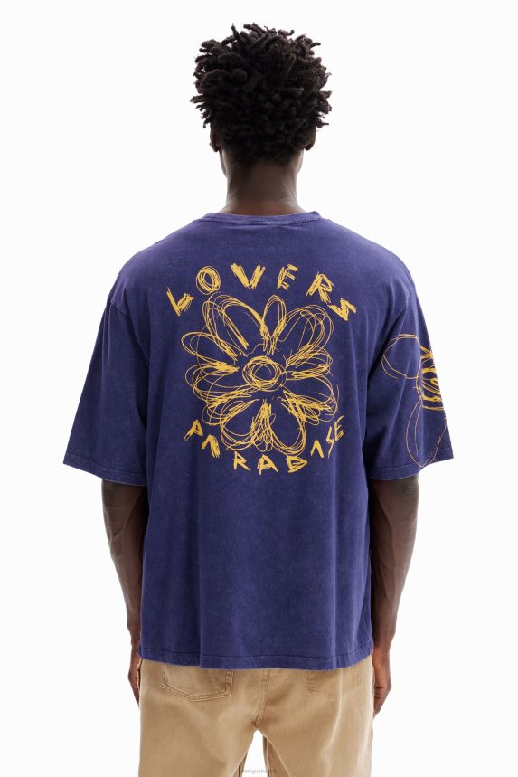 Men DesigualRelaxed acid-wash T-shirt Clothing 68X2401668