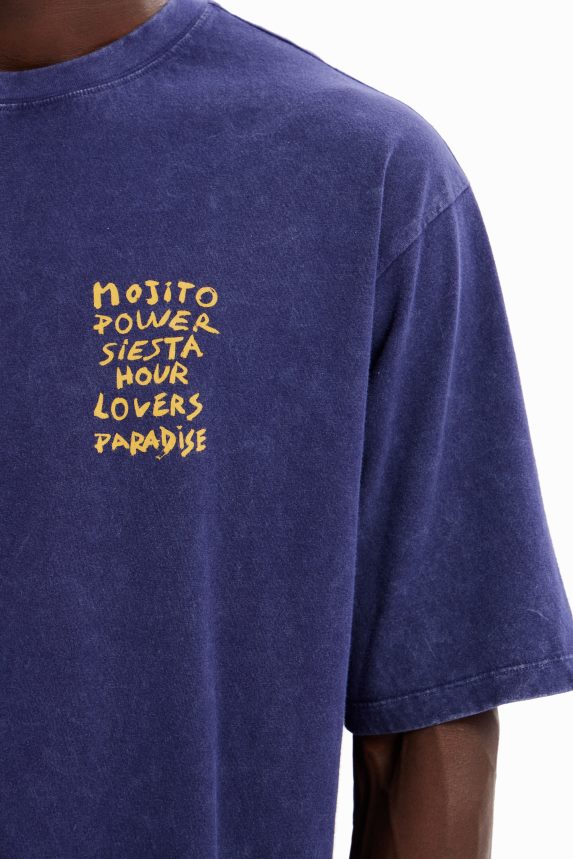 Men DesigualRelaxed acid-wash T-shirt Clothing 68X2401668