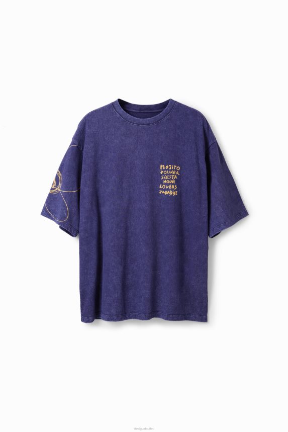 Men DesigualRelaxed acid-wash T-shirt Clothing 68X2401668