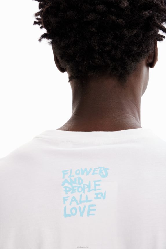 Men DesigualRelaxed arty flower T-shirt Clothing 68X2401591