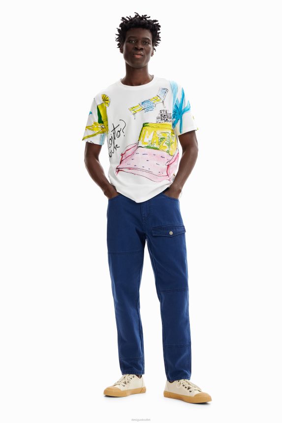 Men DesigualShort-sleeve angel T-shirt Clothing 68X2401604