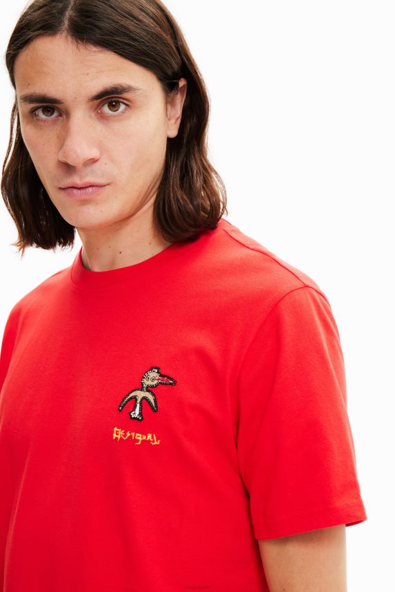 Men DesigualShort-sleeve bird T-shirt Clothing 68X2401527