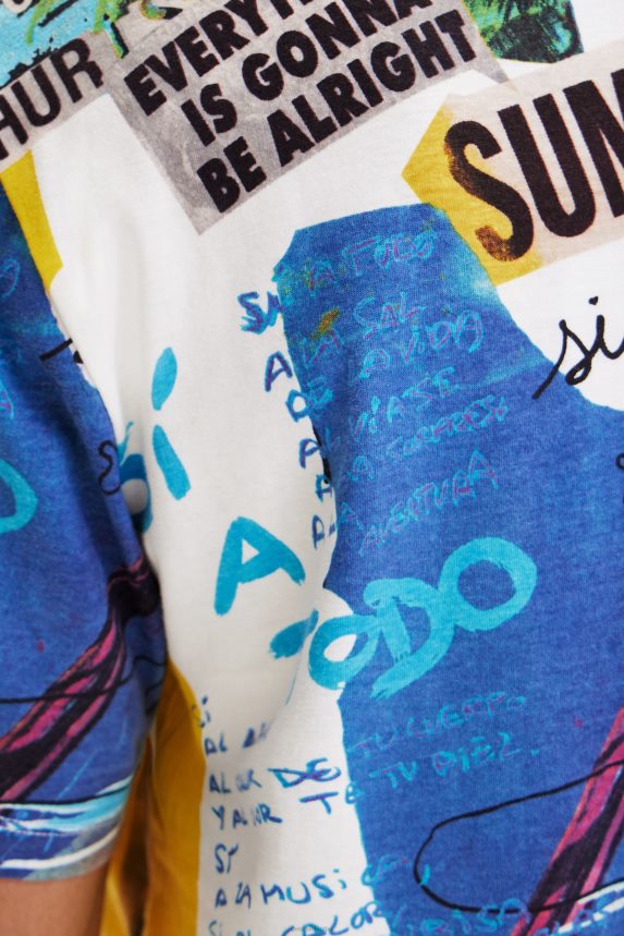 Men DesigualShort-sleeve newspaper T-shirt Clothing 68X2401517