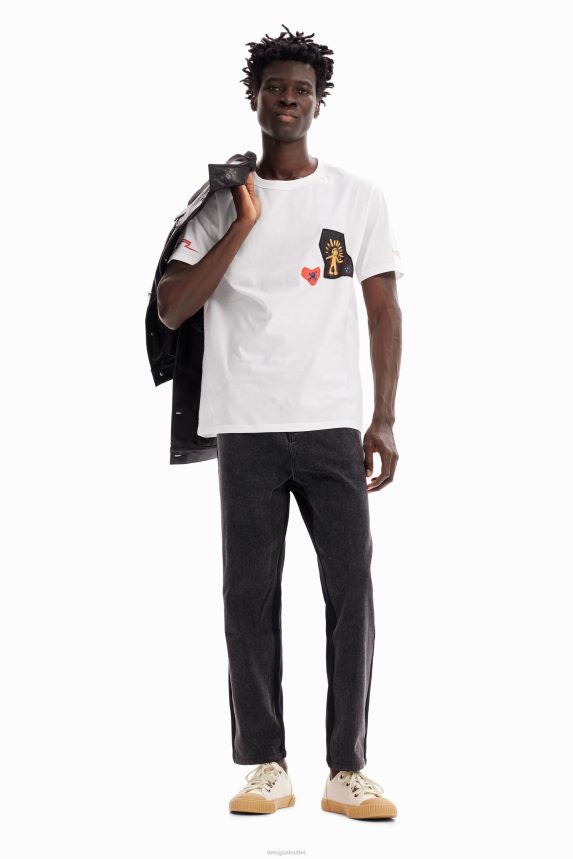 Men DesigualSphinx patches T-shirt Clothing 68X2401660