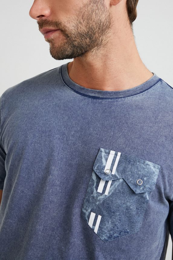 Men DesigualT-Shirt Pocket Clothing 68X2401551