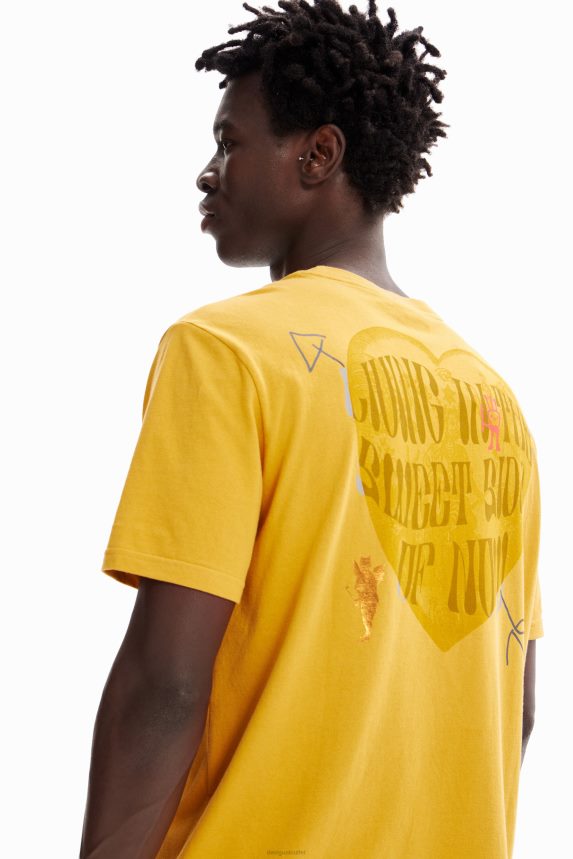 Men DesigualWeb heart T-shirt Clothing 68X2401629