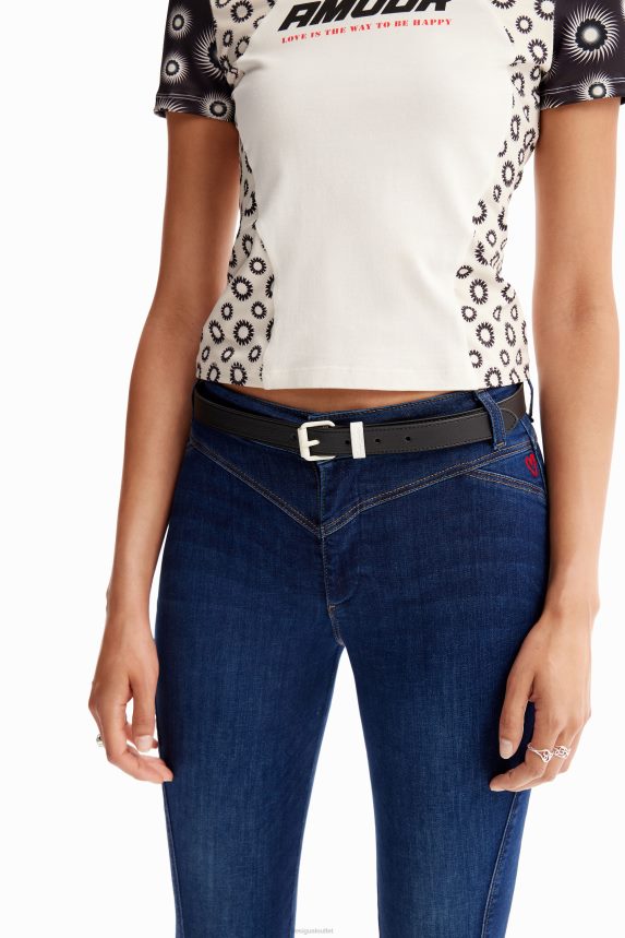 Women DesigualContrasting buckle belt Accessory 68X2401421