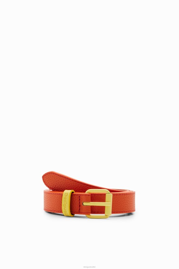 Women DesigualContrasting buckle belt Accessory 68X2401430