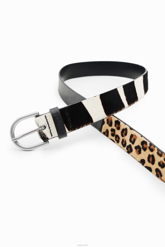 Women DesigualFur leather belt Accessory 68X2401455