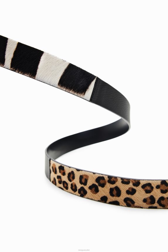 Women DesigualFur leather belt Accessory 68X2401455