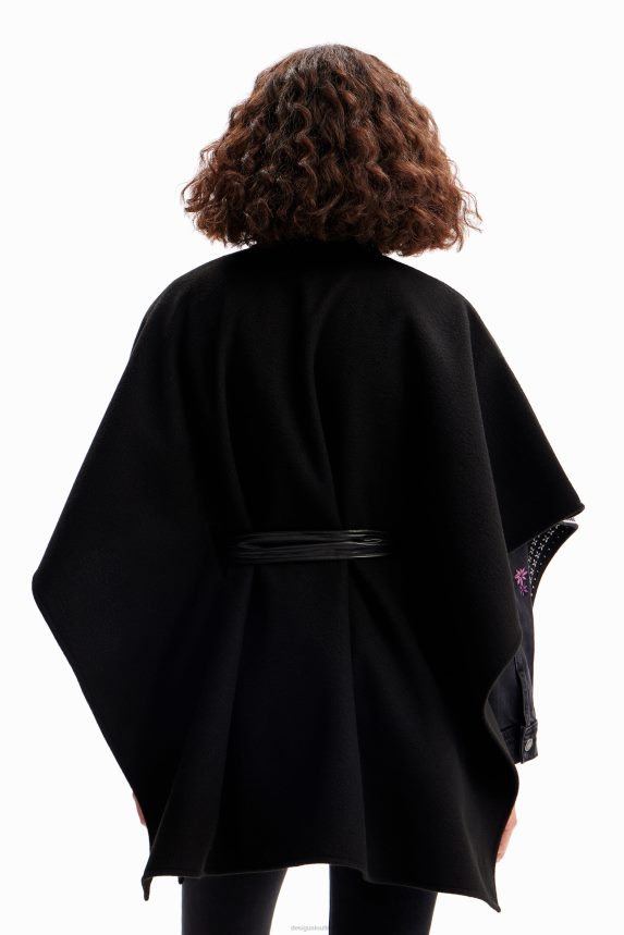 Women DesigualEmbroidered belted poncho Accessory 68X2401423